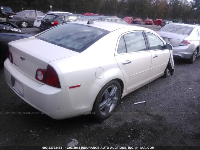 1G1ZC5E00CF299178 - 2012 CHEVROLET MALIBU 1LT WHITE photo 4