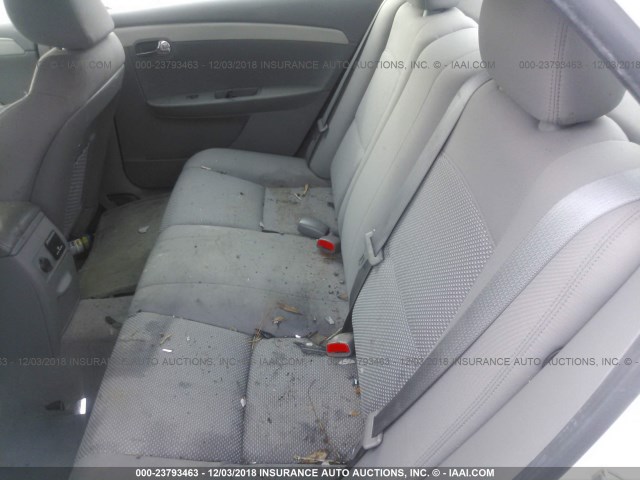 1G1ZC5E00CF299178 - 2012 CHEVROLET MALIBU 1LT WHITE photo 8