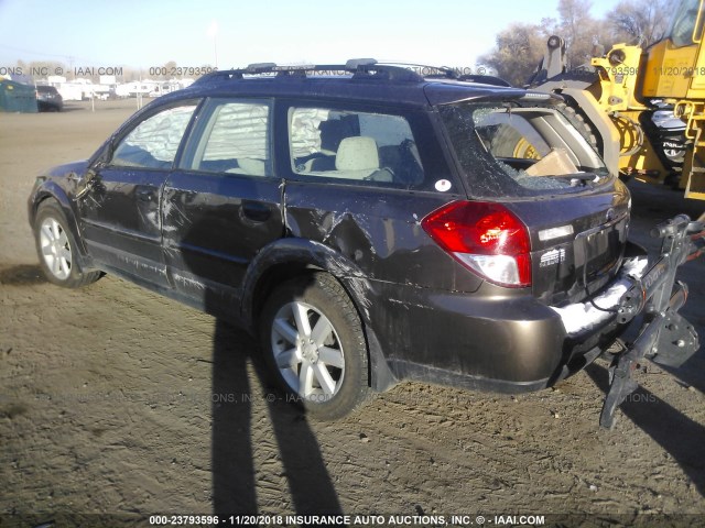 4S4BP61C897318416 - 2009 SUBARU OUTBACK 2.5I GRAY photo 3