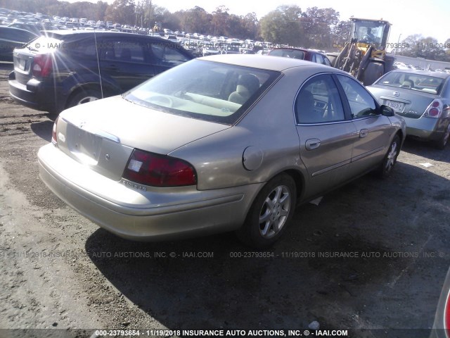 1MEFM53S4YG629254 - 2000 MERCURY SABLE LS GOLD photo 4