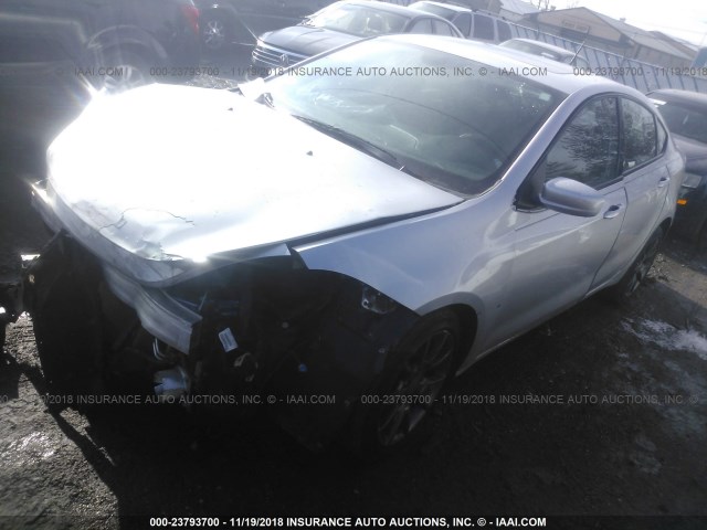 1C3CDFBA0DD334848 - 2013 DODGE DART SXT GRAY photo 2