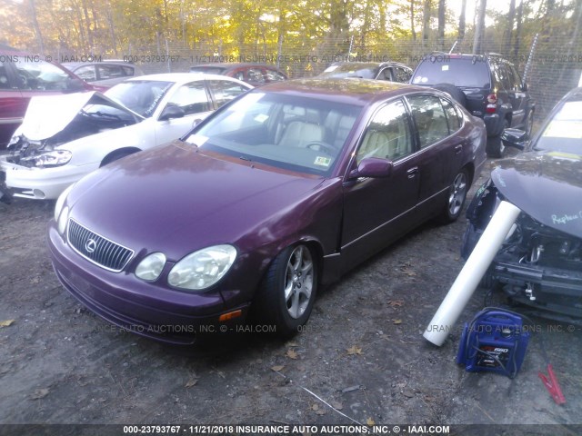 JT8BD69S210149837 - 2001 LEXUS GS 300 PURPLE photo 2