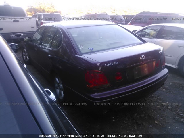 JT8BD69S210149837 - 2001 LEXUS GS 300 PURPLE photo 3