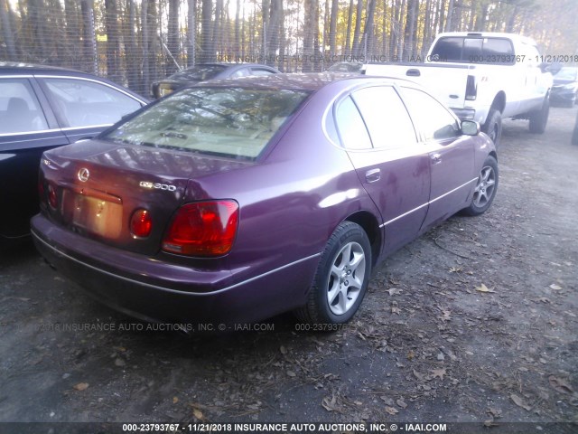 JT8BD69S210149837 - 2001 LEXUS GS 300 PURPLE photo 4