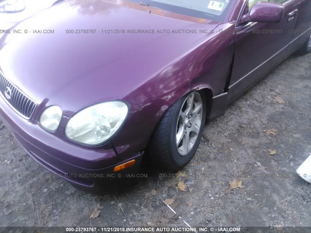 JT8BD69S210149837 - 2001 LEXUS GS 300 PURPLE photo 6