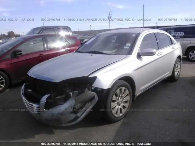 1C3CCBAB3CN281867 - 2012 CHRYSLER 200 LX SILVER photo 2