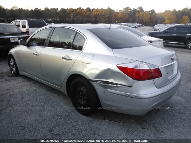 KMHGC4DF3BU114920 - 2011 HYUNDAI GENESIS 4.6L SILVER photo 3