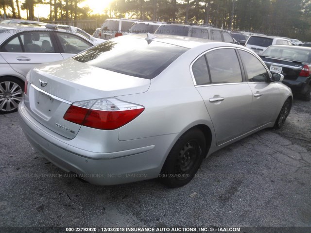 KMHGC4DF3BU114920 - 2011 HYUNDAI GENESIS 4.6L SILVER photo 4