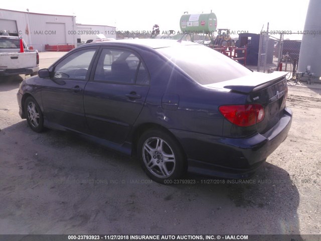 1NXBR32E93Z189538 - 2003 TOYOTA COROLLA CE/LE/S BLUE photo 3