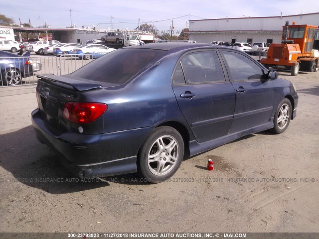 1NXBR32E93Z189538 - 2003 TOYOTA COROLLA CE/LE/S BLUE photo 4