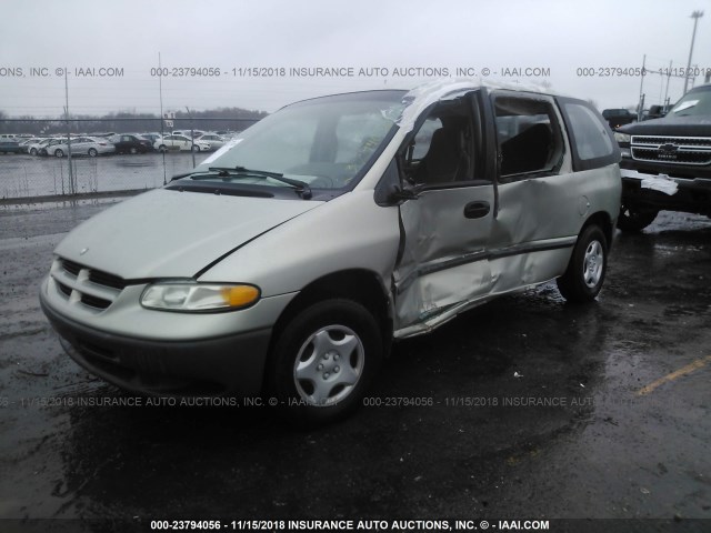 2B4GP25G0YR585883 - 2000 DODGE CARAVAN GREEN photo 2