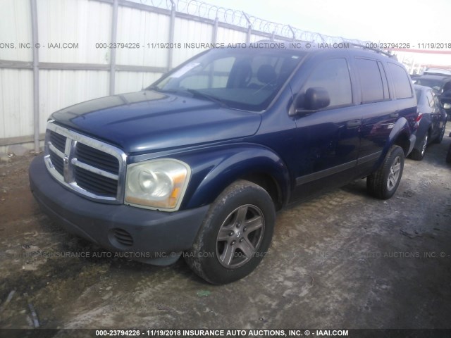 1D4HD38N76F128477 - 2006 DODGE DURANGO SXT BLUE photo 2