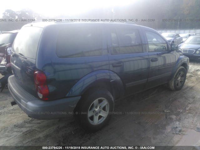 1D4HD38N76F128477 - 2006 DODGE DURANGO SXT BLUE photo 4