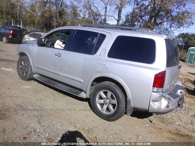 5N1BA0ND6DN605257 - 2013 NISSAN ARMADA SV/SL/PLATINUM SILVER photo 3