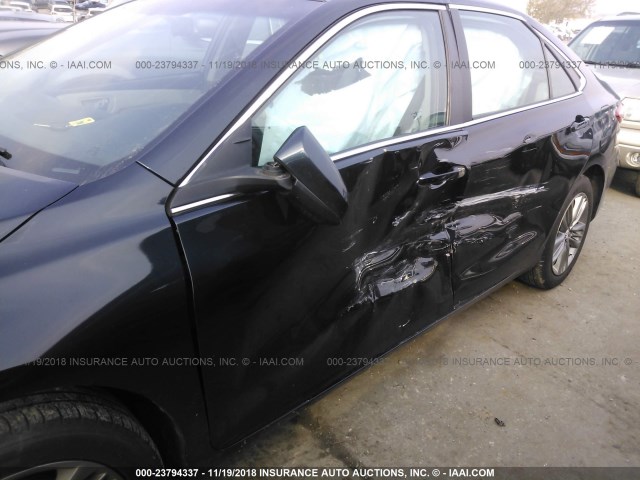 4T1BF1FK9GU151200 - 2016 TOYOTA CAMRY LE/XLE/SE/XSE BLUE photo 6