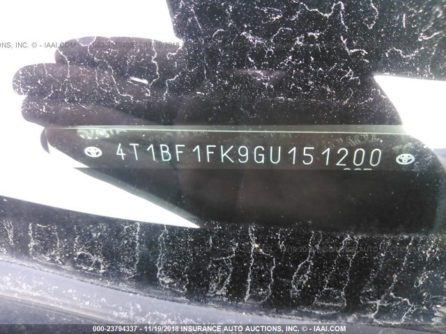 4T1BF1FK9GU151200 - 2016 TOYOTA CAMRY LE/XLE/SE/XSE BLUE photo 9