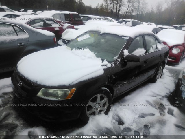 5NPEU46C46H074701 - 2006 HYUNDAI SONATA GLS/LX RED photo 2