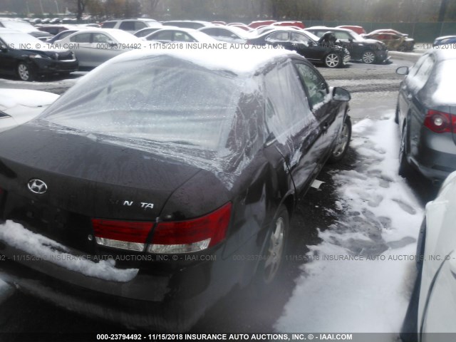 5NPEU46C46H074701 - 2006 HYUNDAI SONATA GLS/LX RED photo 6