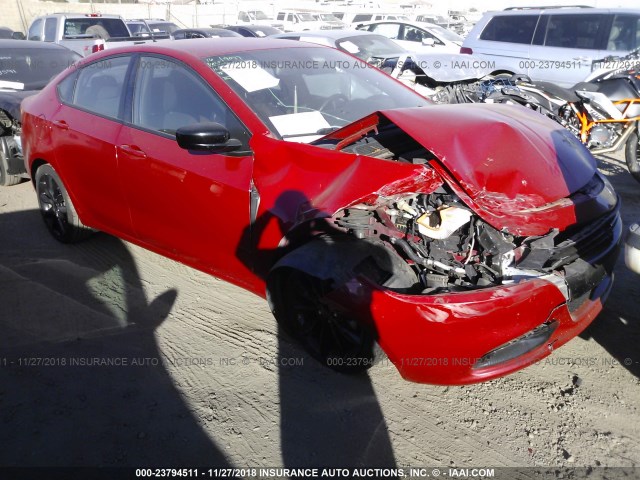 1C3CDFBB1GD643984 - 2016 DODGE DART SXT RED photo 1