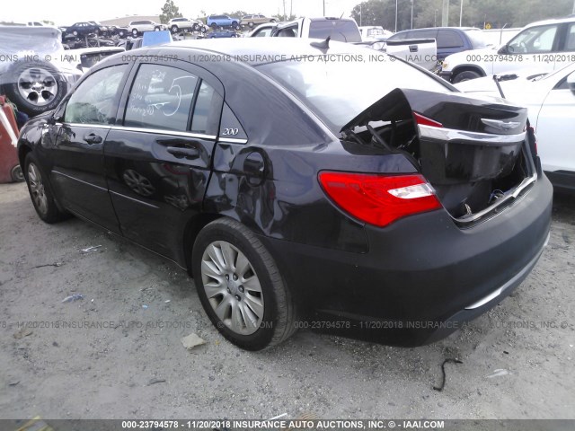 1C3CCBAB7CN271990 - 2012 CHRYSLER 200 LX BLACK photo 3