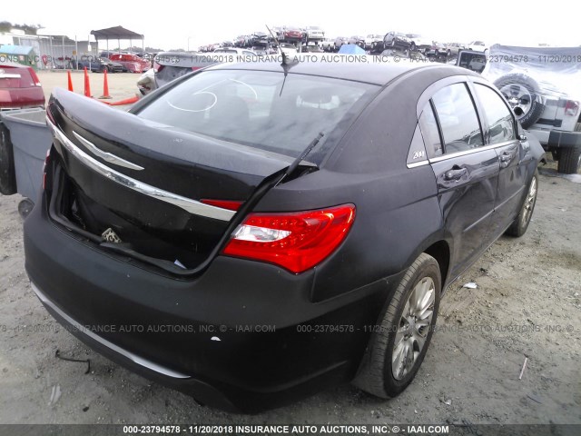 1C3CCBAB7CN271990 - 2012 CHRYSLER 200 LX BLACK photo 4