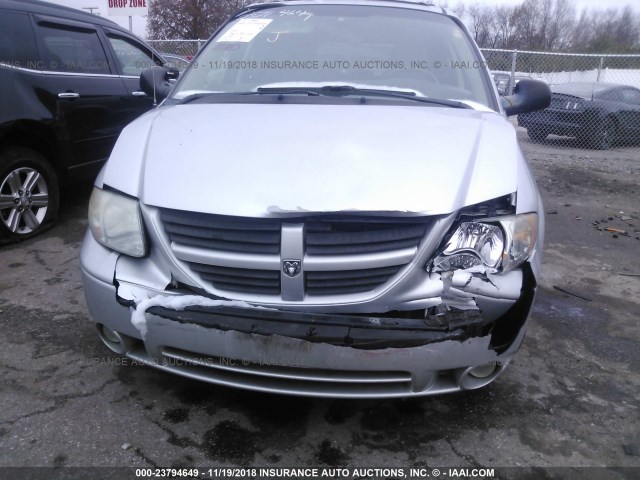 2D4GP44L37R180180 - 2007 DODGE GRAND CARAVAN SXT SILVER photo 6