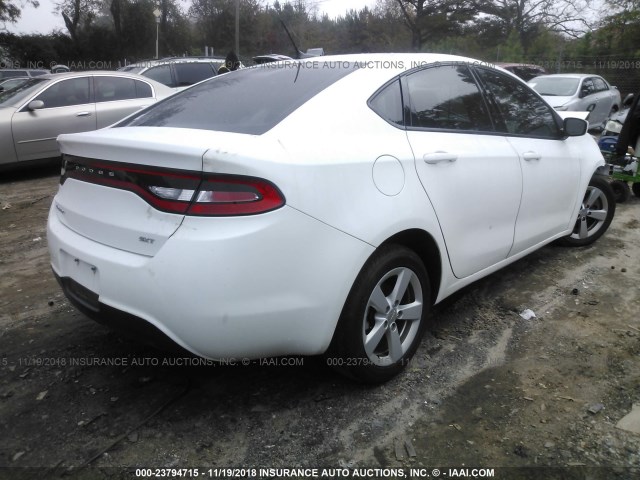 1C3CDFBB8FD265712 - 2015 DODGE DART SXT WHITE photo 4