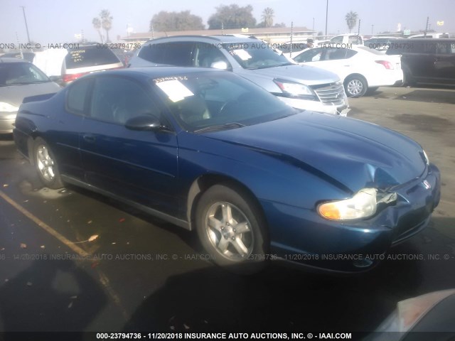 2G1WW12E739269798 - 2003 CHEVROLET MONTE CARLO LS Көк фото 1