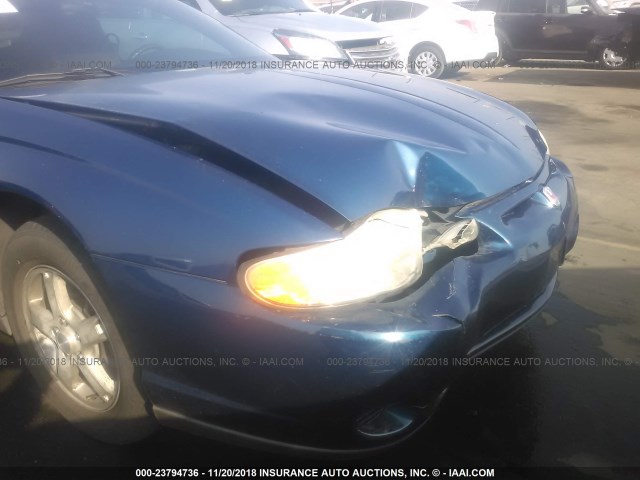 2G1WW12E739269798 - 2003 CHEVROLET MONTE CARLO LS Көк фото 6