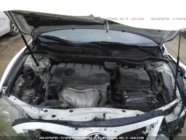 4T1BF3EK3AU544792 - 2010 TOYOTA CAMRY SE/LE/XLE WHITE photo 10