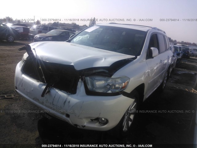 JTEEW44A482019953 - 2008 TOYOTA HIGHLANDER HYBRID LIMITED WHITE photo 2