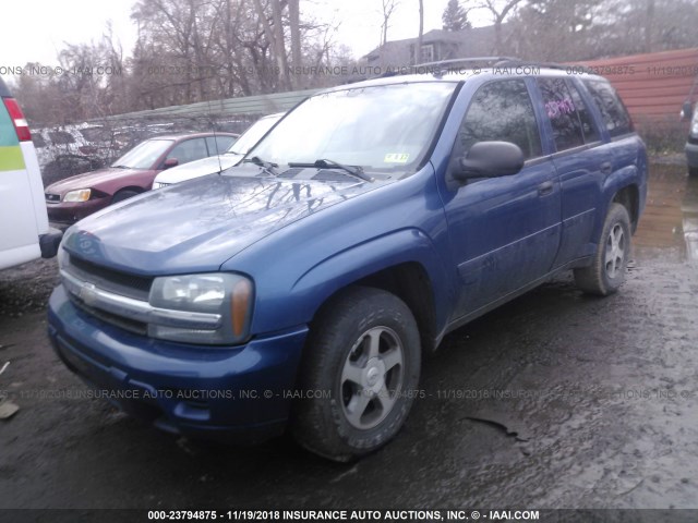 1GNDT13S962194463 - 2006 CHEVROLET TRAILBLAZER LS/LT BLUE photo 2