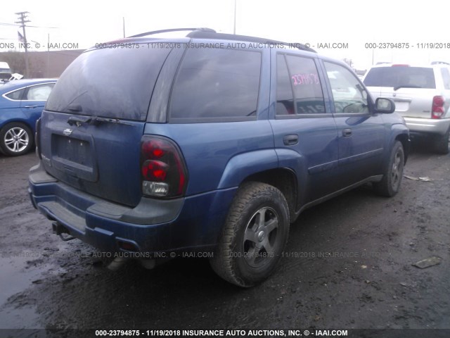 1GNDT13S962194463 - 2006 CHEVROLET TRAILBLAZER LS/LT BLUE photo 4