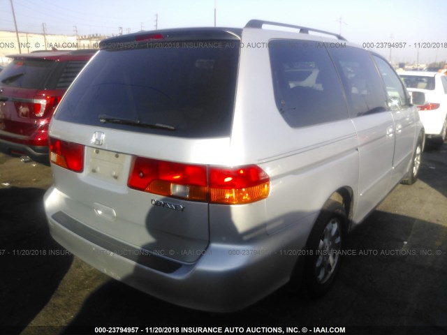 5FNRL18984B117145 - 2004 HONDA ODYSSEY EXL SILVER photo 4