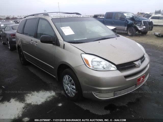 5TDZA23C34S177330 - 2004 TOYOTA SIENNA CE/LE GOLD photo 1