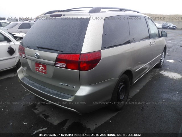 5TDZA23C34S177330 - 2004 TOYOTA SIENNA CE/LE GOLD photo 4