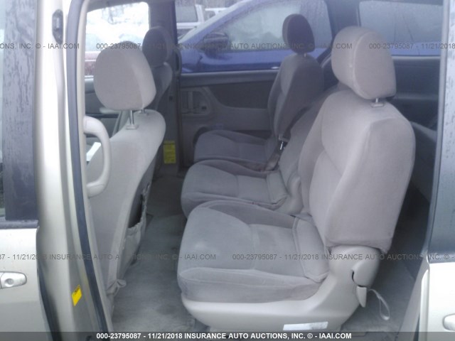 5TDZA23C34S177330 - 2004 TOYOTA SIENNA CE/LE GOLD photo 8