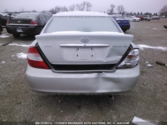 4T1BE32K03U182088 - 2003 TOYOTA CAMRY LE/XLE/SE SILVER photo 6