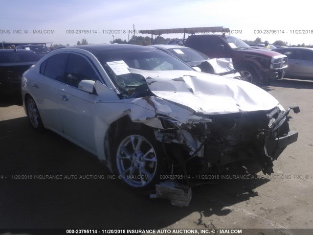 1N4AA5AP0DC827968 - 2013 NISSAN MAXIMA S/SV WHITE photo 1