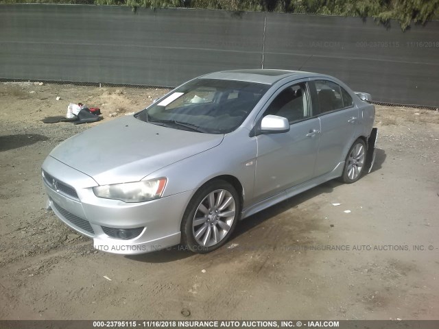 JA3AU86UX8U018817 - 2008 MITSUBISHI LANCER GTS SILVER photo 2