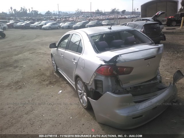 JA3AU86UX8U018817 - 2008 MITSUBISHI LANCER GTS SILVER photo 3