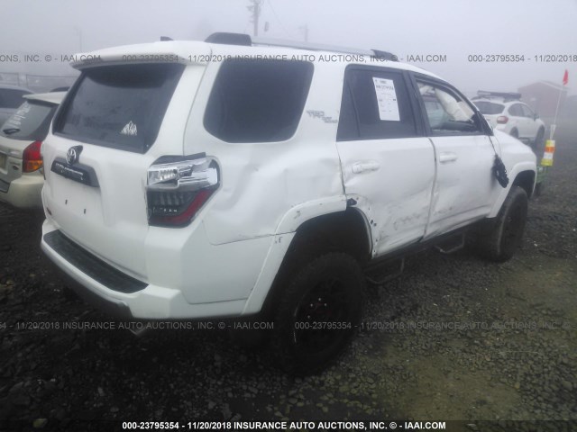 JTEBU5JR7H5454392 - 2017 TOYOTA 4RUNNER SR5 PREM/LTDL/TRAIL/TRD WHITE photo 4