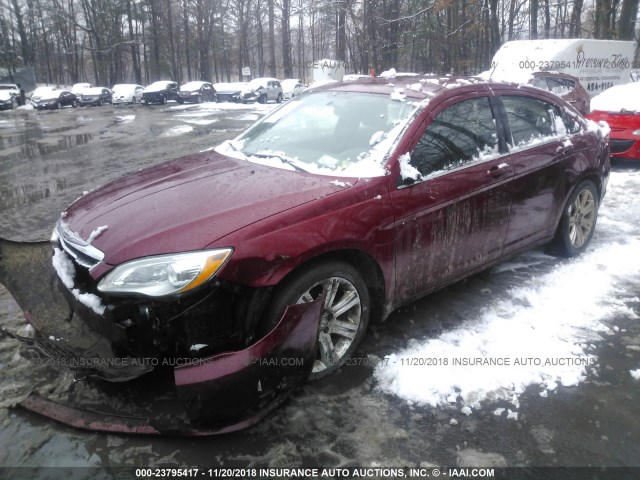 1C3CCBAB3DN704609 - 2013 CHRYSLER 200 LX RED photo 2