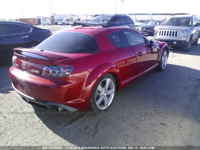 JM1FE173750153757 - 2005 MAZDA RX8 RED photo 4