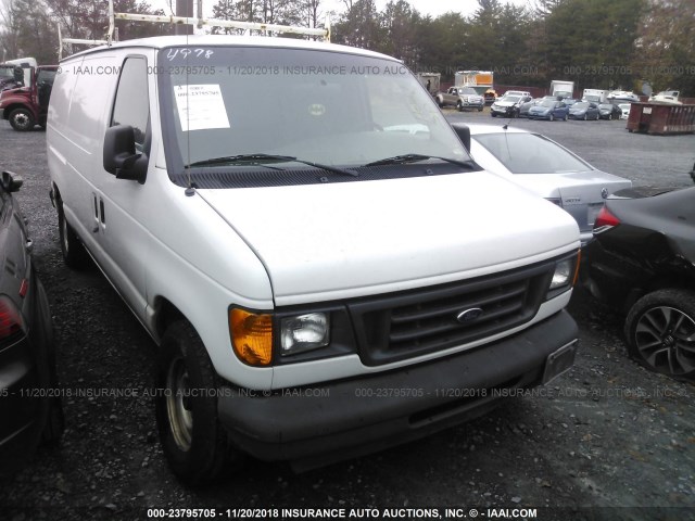 1FTRE14293HB92390 - 2003 FORD ECONOLINE E150 VAN WHITE photo 1