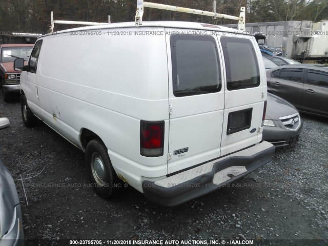 1FTRE14293HB92390 - 2003 FORD ECONOLINE E150 VAN WHITE photo 3