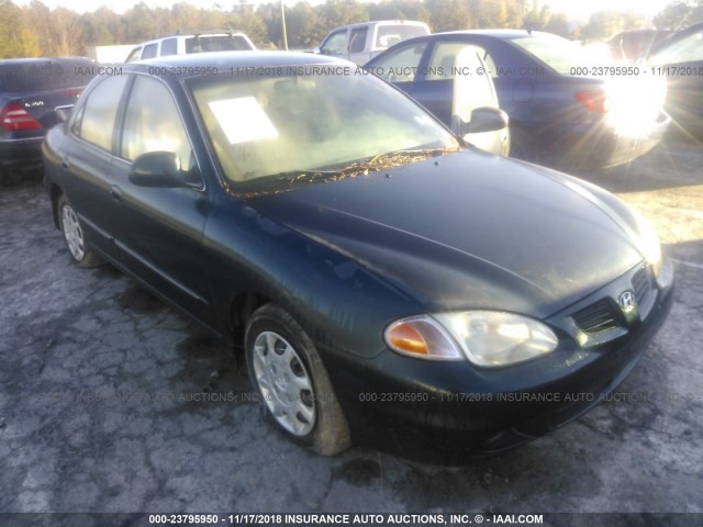 KMHJF35F7YU054431 - 2000 HYUNDAI ELANTRA GLS GREEN photo 1