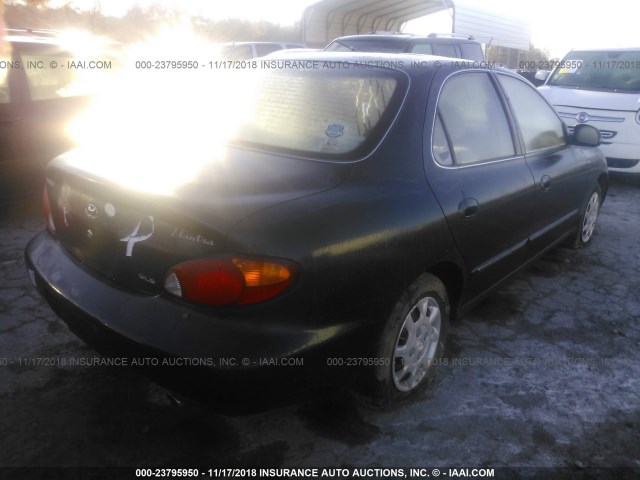 KMHJF35F7YU054431 - 2000 HYUNDAI ELANTRA GLS GREEN photo 4