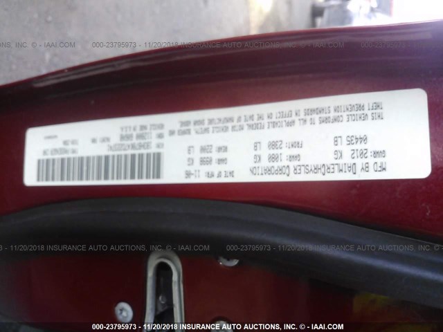 1B3HB78K47D223741 - 2007 DODGE CALIBER R/T RED photo 9