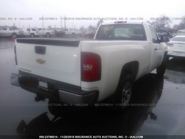 1GCNCPEAXDZ270040 - 2013 CHEVROLET SILVERADO C1500 WHITE photo 4